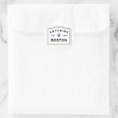 Het binnenkomen van de stad Boston MA Ronde Sticker (Tas)