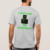 HET BIOLOGISCH GGO IS BIOTERRORISME T-SHIRT (Achterkant)