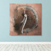 Het Bison II - Gewikkeld Canvas Afdruk (Insitu (Houten vloer))