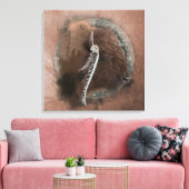 Het Bison II - Gewikkeld Canvas Afdruk (Insitu (Woonkamer))