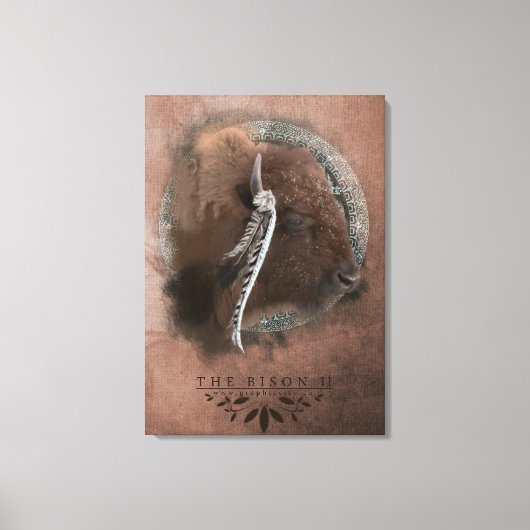 Het Bison II - Gewikkeld Canvas Afdruk (Voorkant)