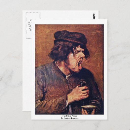 Het bittere standpunt van Adriaen Brouwer Briefkaart (Voorkant / Achterkant)