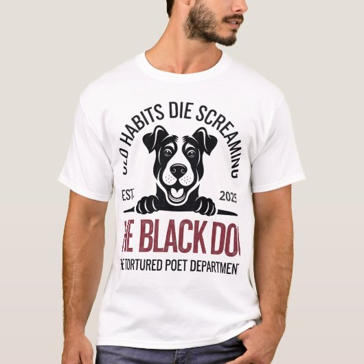 Het Black Dog  Lab Shirt, zwart lab shirt (Voorkant)