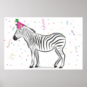 Het blad op de Zebra (24x36) Poster