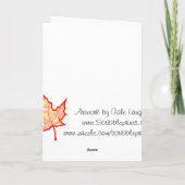 Het Blad van de brand Feestdagen Kaart (Achterkant)