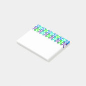 Het blauw bloeit post-it® notes (Schuin)