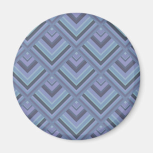 Het blauw-grijze patroon van de strepenschaal magneet