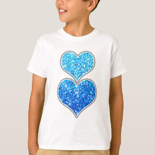 Het blauw schittert de Textuur van Fonkelingen T-shirt