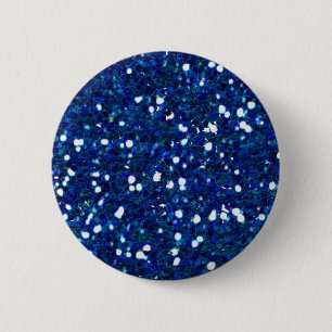 Het blauw schittert Knoop Ronde Button 5,7 Cm