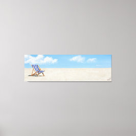 Het blauw-stoelschilderschilderij — door Just Dahl Canvas Afdruk