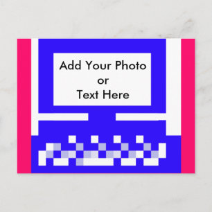 Het blauw van de Computer van de Afbeeldingen van Briefkaart
