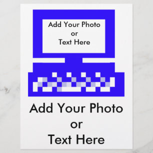 Het blauw van de Computer van de Afbeeldingen van  Flyer