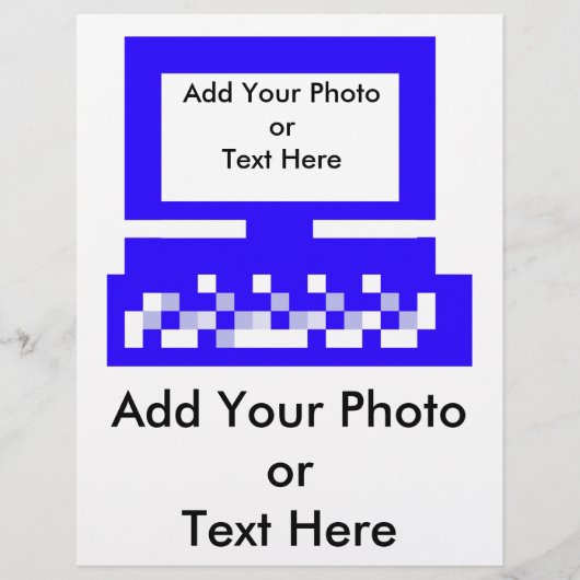 Het blauw van de Computer van de Afbeeldingen van  Flyer (Voorkant)