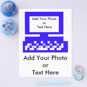 Het blauw van de Computer van de Afbeeldingen van  Flyer (Enkel)