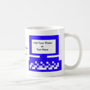 Het blauw van de Computer van de Afbeeldingen van Koffiemok