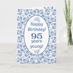 Het Blauw van de indigo op de Witte Bloemen 95ste Kaart
