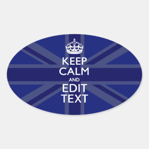 Het Blauw van de middernacht houdt Kalm krijgt Ovale Sticker