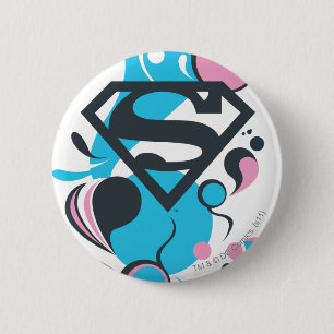 Het Blauw van de Plons van de kleur Ronde Button 5,7 Cm