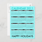 Het Blauw van het Briefkaart van de kalender 2011 (Voorkant / Achterkant)