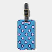 Het blauw verdwijnt het Patroon van Harten Bagagelabel (Voorkant verticaal)