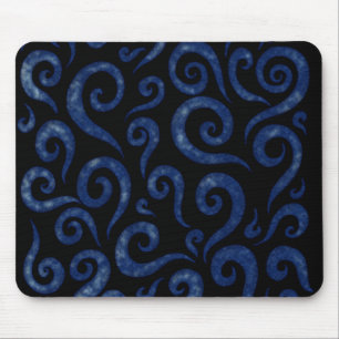 Het blauw wervelt Patroon Muismat