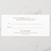 Het blauwe Abstracte Certificaat van de Gift van (Achterkant)