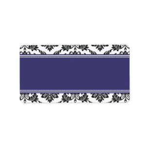 Het blauwe Adresetiket van het Huwelijk van het Etiket