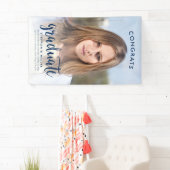 Het Blauwe Afstuderen van de Foto van het Manuscri Spandoek (Insitu)