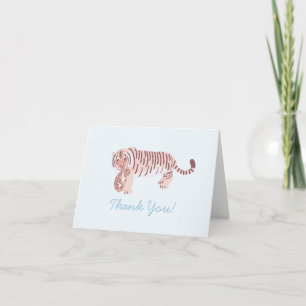 Het blauwe Baby shower van het Mamma & van de Welp Bedankkaart