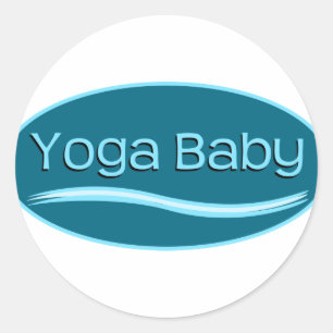Het blauwe Baby van de Yoga Ronde Sticker