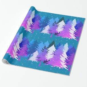 Het blauwe Blauwgroen Blauw van de Paarse van Cadeaupapier