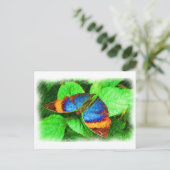 Het blauwe Briefkaart van de Kunst van het Potlood (Staand voorkant)