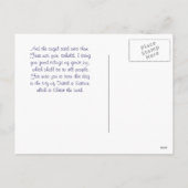 Het blauwe Briefkaart van Kerstmis van de Geboorte (Achterkant)