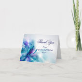 Het blauwe en Paarse BloemenOntwerp dankt u nota Bedankkaart (Voorkant)