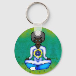 Het blauwe licht van de bescherming sleutelhanger