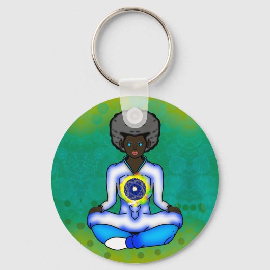 Het blauwe licht van de bescherming sleutelhanger (Voorkant)