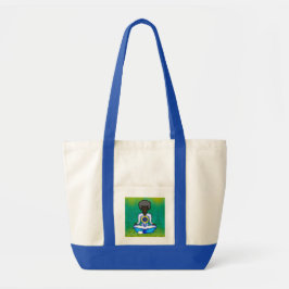 Het blauwe licht van de bescherming tote bag