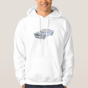 Het blauwe Man van de Tekening van de Auto van de Hoodie
