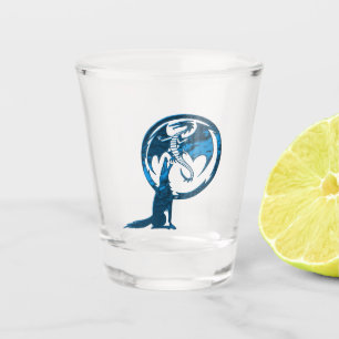 Het Blauwe ontsproten glas van de wolf & van de