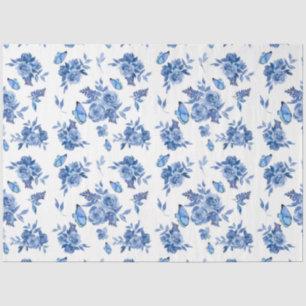 Het Blauwe Ontwerp van de Reeks van de Waterverf 9 Tissuepapier