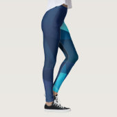 Het blauwe Ontwerp van de Veelhoek Leggings (Rechts)