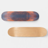 Het blauwe oranje ontwerp personaliseren skateboard (Horizontaal)