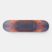 Het blauwe oranje ontwerp personaliseren skateboard (Horizontaal)