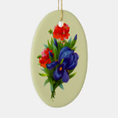 Het blauwe Ornament van de Kunst van de Bloemen (Rechts)