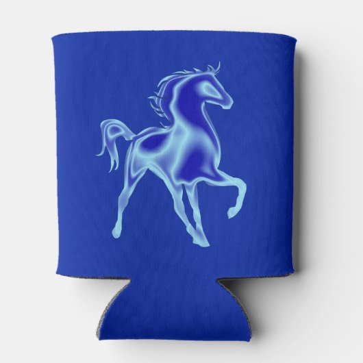 Het blauwe paard blikjeskoeler (Achterkant)