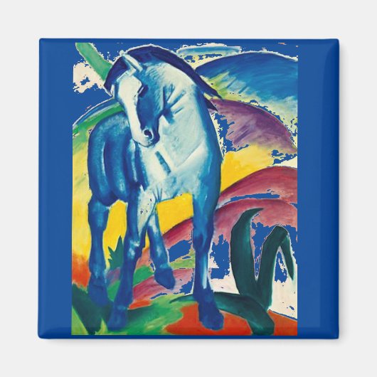 Het blauwe paard van Franz Marc Magneet (Voorkant)