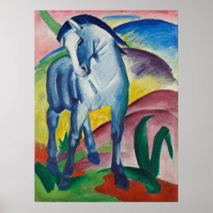 Het blauwe paard van Marc Poster