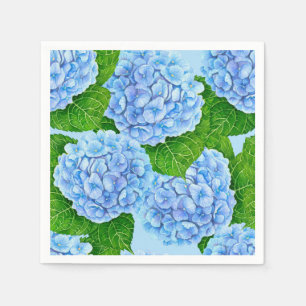 Het blauwe patroon van hydrangea servet