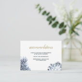 Het blauwe rif | Bruiloft hotelaccommodatie Informatiekaartje (Staand voorkant)