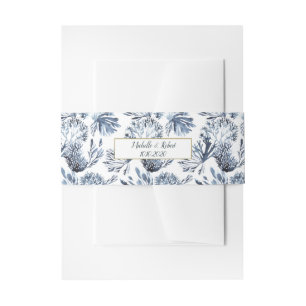 Het blauwe rif Nautical Wedding Uitnodigingen Wikkel